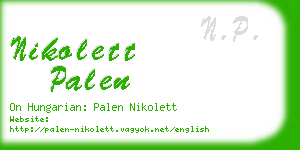 nikolett palen business card